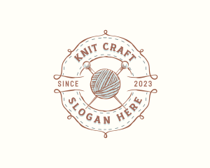 Sewing Yarn Knitting logo design