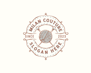 Sewing Yarn Knitting logo design