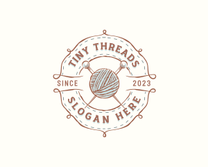 Sewing Yarn Knitting logo design