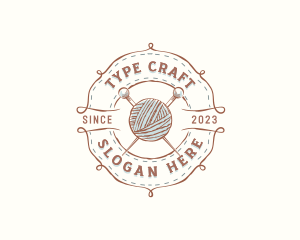 Craft Yarn Knitting logo design