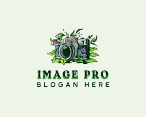 Floral Camera Photography logo design