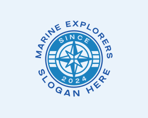 Travel Exploration Compass logo design