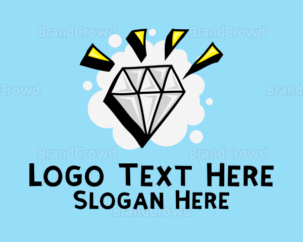 Shiny Diamond Doodle Logo