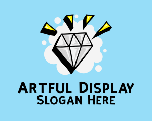 Shiny Diamond Doodle  logo design