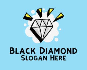 Shiny Diamond Doodle  logo design