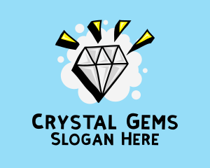 Shiny Diamond Doodle  logo design