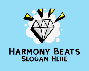 Bright - Shiny Diamond Doodle logo design