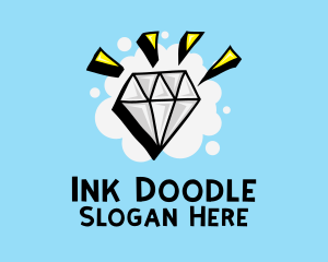 Shiny Diamond Doodle  logo design