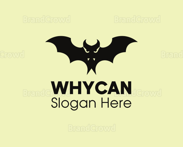 Fangs Vampire Bat Logo