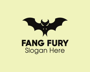 Fangs Vampire Bat logo design