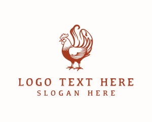 Chicken - Hen Fowl Chicken logo design