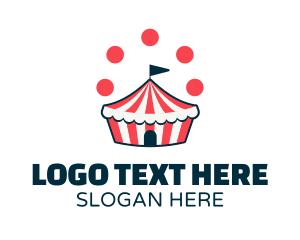 Cupcake Shop - Circus Juggle Cupcake logo design