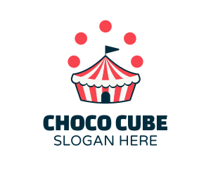 Pattiserie - Circus Juggle Cupcake logo design