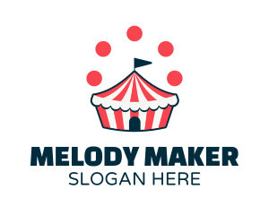 Cupcake Shop - Circus Juggle Cupcake logo design