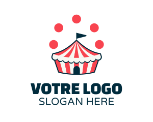 Cake Decorating - Circus Juggle Cupcake logo design