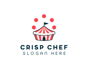 Circus Juggle Cupcake logo design