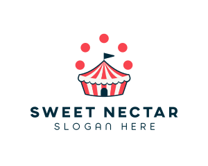 Circus Juggle Cupcake logo design