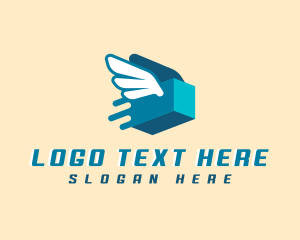 Fast - Delivery Box Fly logo design