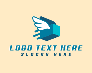 Package - Delivery Box Fly logo design