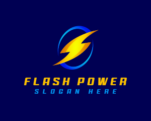Thunderbolt Power Lightning logo design