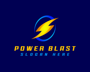 Thunderbolt Power Lightning logo design