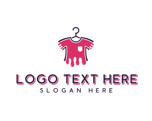 Laundromat - T-shirt Printing Dripping Paint logo design