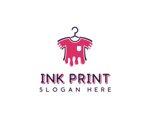 T-shirt Printing Dripping Paint logo design