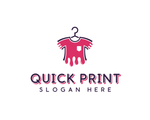 T-shirt Printing Dripping Paint logo design