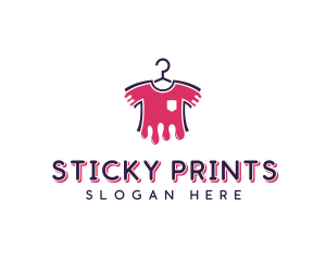 T-shirt Printing Dripping Paint logo design