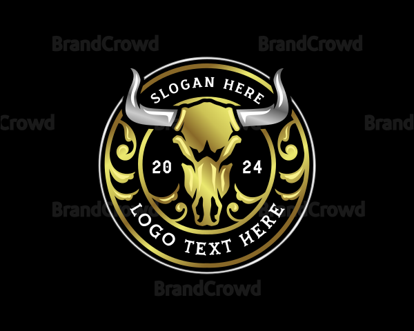 Luxury Bison Skull Logo