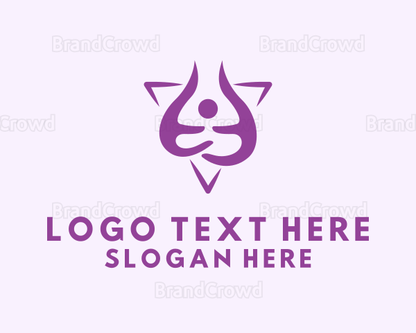 Yoga Meditation Hands Logo