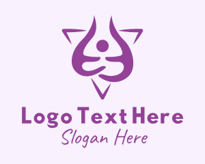 Yogi - Yoga Meditation Hands logo design