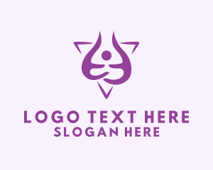 Massage - Yoga Meditation Hands logo design