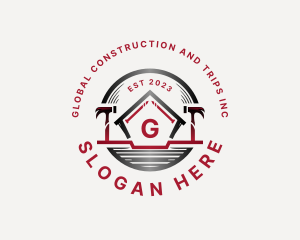 Contstruction - Renovation Hammer Handyman logo design