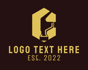 Yellow - Golden Hammer Interior Design logo design