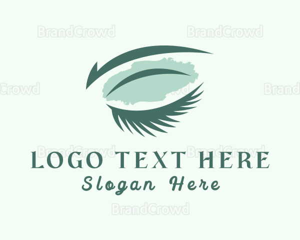 Natural Watercolor Eyelash Logo