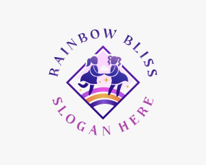 Children Rainbow Daycare logo design