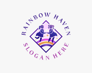 Children Rainbow Daycare logo design