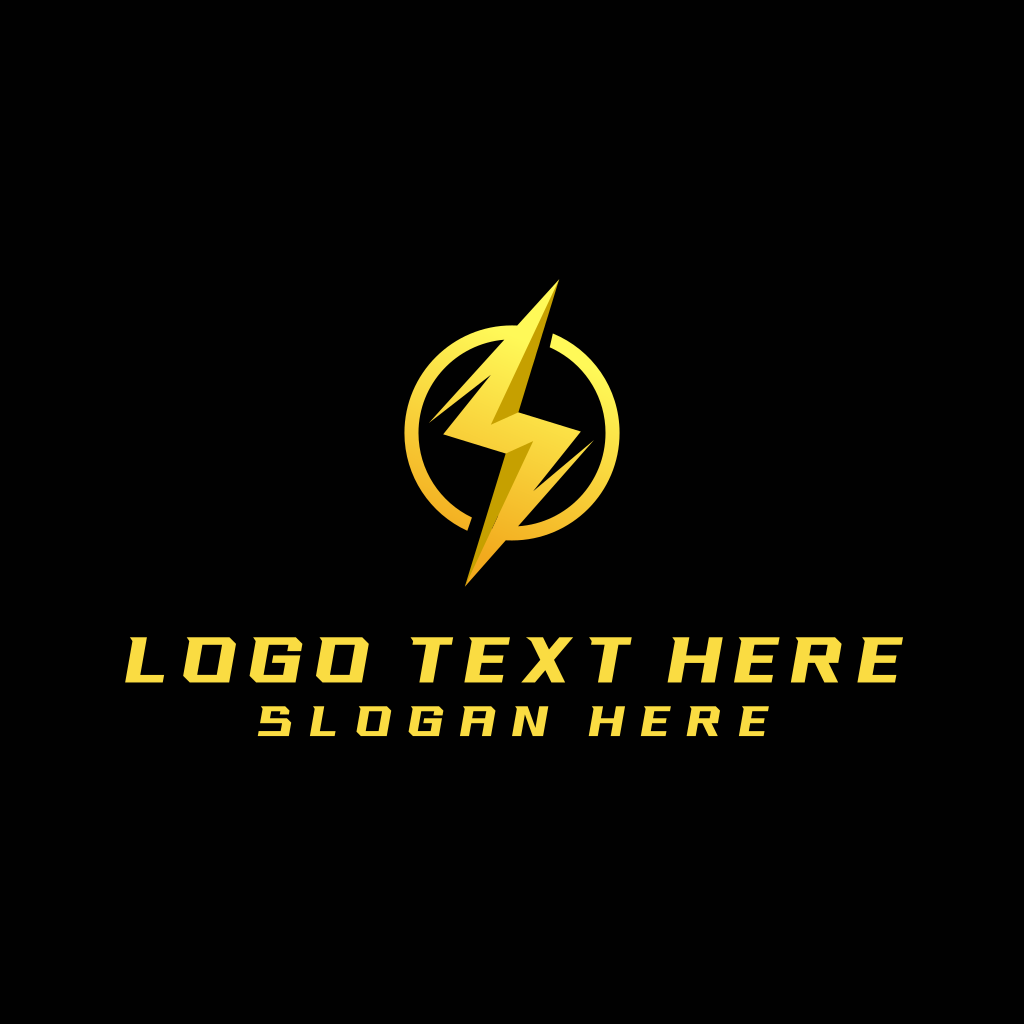 Golden Lighting Bolt Flash Logo | BrandCrowd Logo Maker