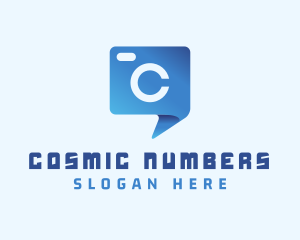 Blue Camera Letter C  logo design