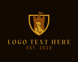 Dog - Castle Pet Shield logo design