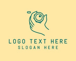 Counting - Camera Lens Hand logo design