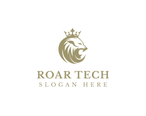 Roar - Lion King Crown logo design