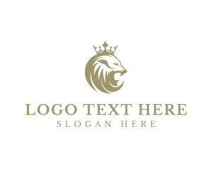 Lion - Lion King Crown logo design