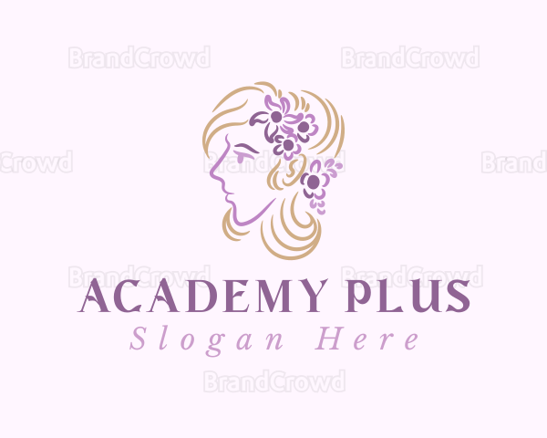 Florist Hair Woman Logo