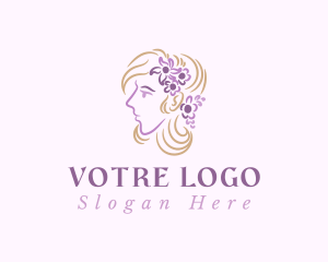 Florist Hair Woman Logo