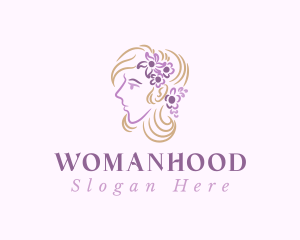 Florist Hair Woman Logo