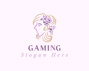 Florist Hair Woman Logo