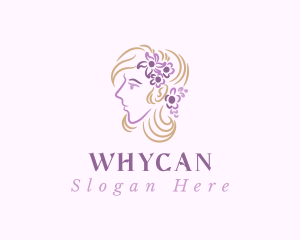 Florist Hair Woman Logo