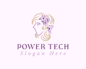 Plastic Surgeon - Florist Hair Woman logo design